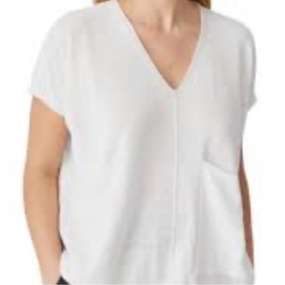Eileen Fisher Organic Linen & Organic Cotton V-Neck Sweater